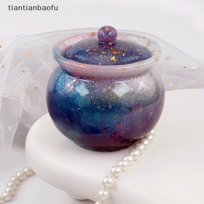[tiantianbaofu] Cetakan Silikon Untuk Penyimpanan Tutup Toples Gypsum Resin Dripping Mold Cetakan Pot Bunga Butik