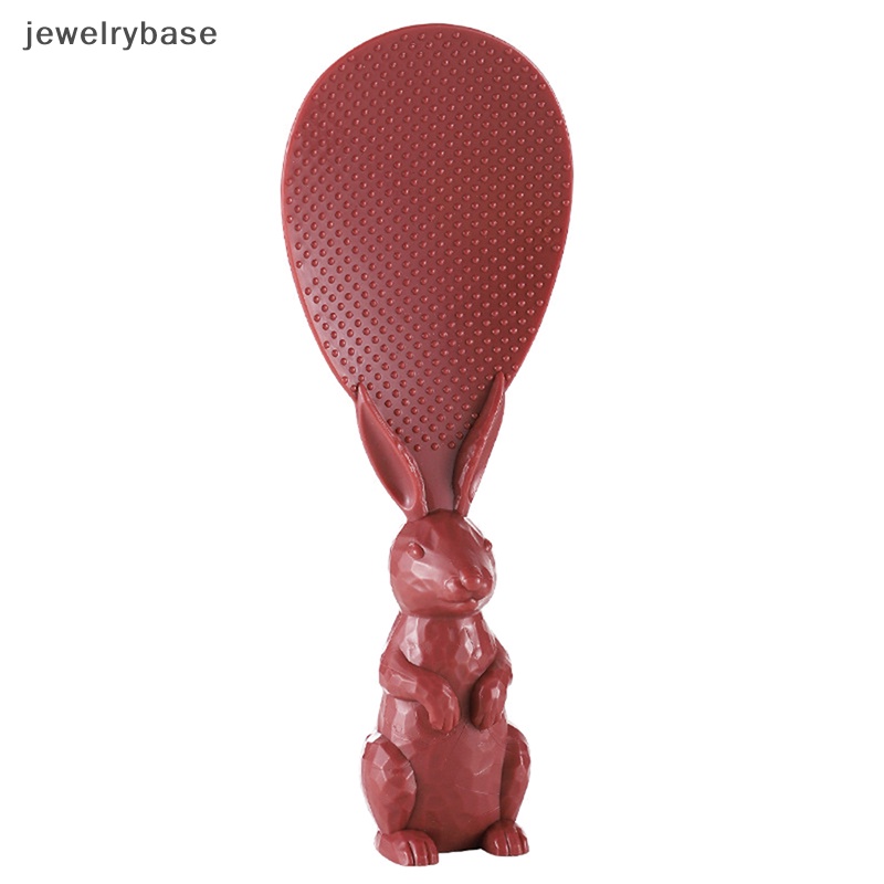 [jewelrybase] 1pc Sendok Plastik Kelinci Kartun Lucu Bisa Berdiri Rumah Sekop Beras Kelinci Butik