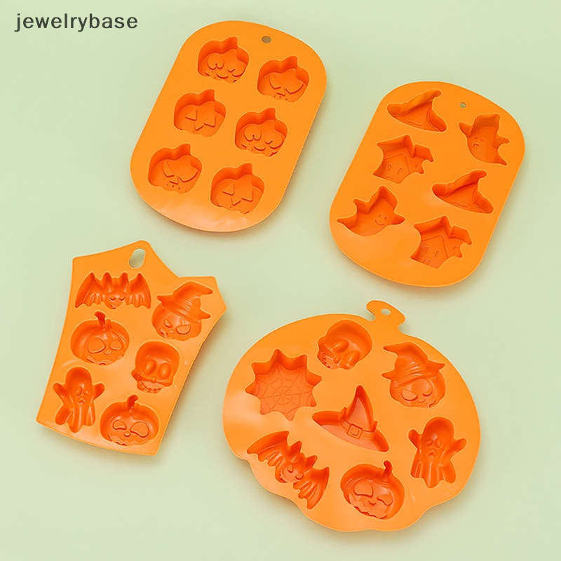 [jewelrybase] 1 Pc Halloween Mengerikan Cetakan Silikon Es Batu Coklat Makanan Baking Tray Mold Butik