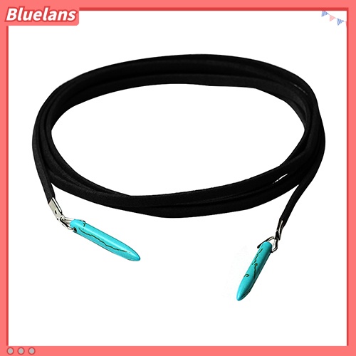 [BLS] Wanita Bohemian Turquoise Liontin Tali Panjang Choker Kalung Perhiasan Sweater Rantai