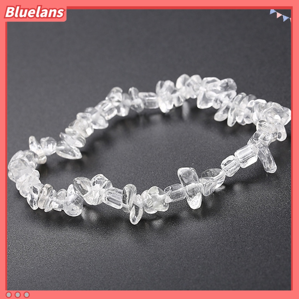 [BLS] Tali Elastis Handmade Gelang Batu Ringan Tidak Teratur Permata Imitasi Wanita Gelang Tangan Dekorasi