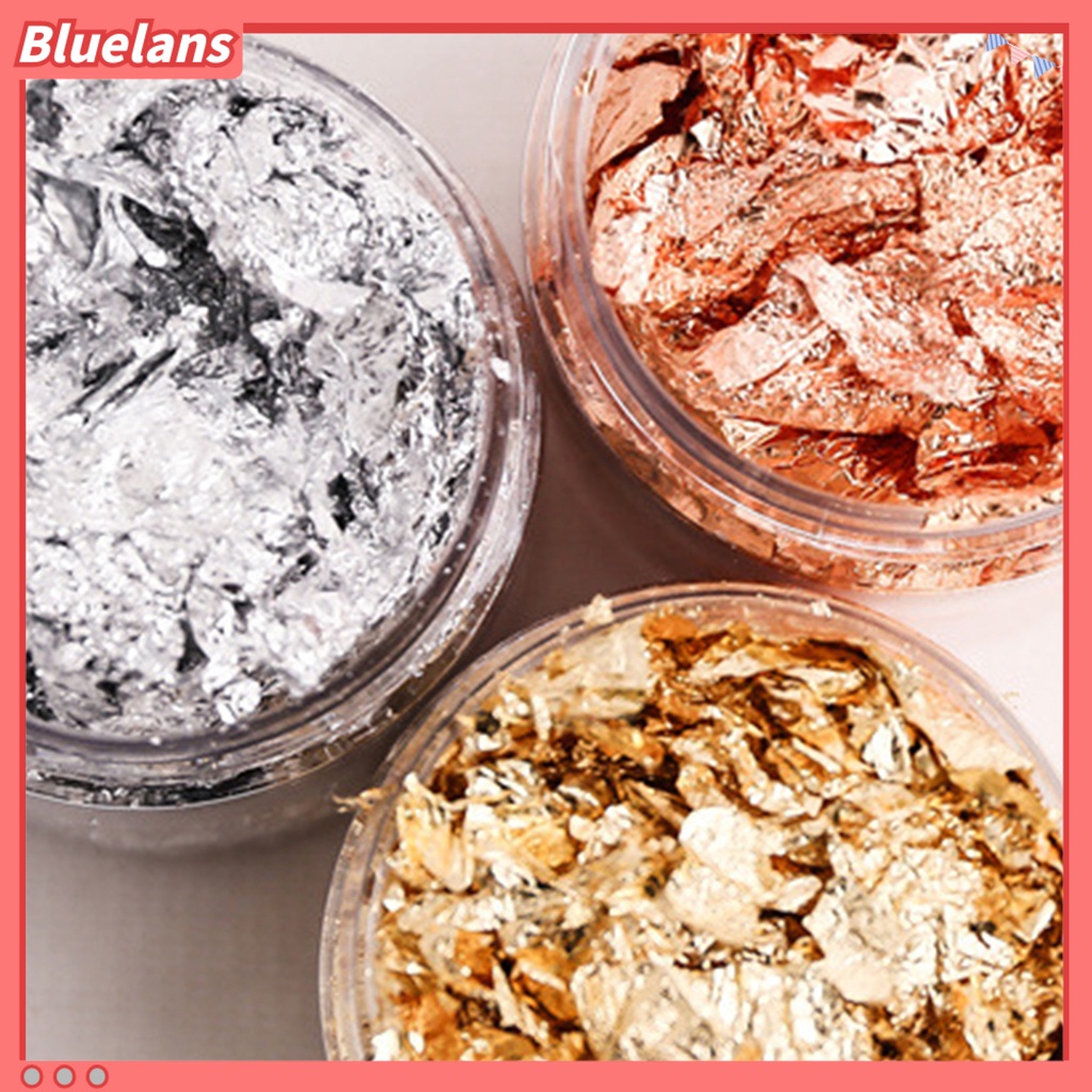 [BLM] 1botol Manicure Foil Decal Anti Luntur Multifungsi Nice-looking Nail Art Kertas Foil Warna Emas Untuk Wanita