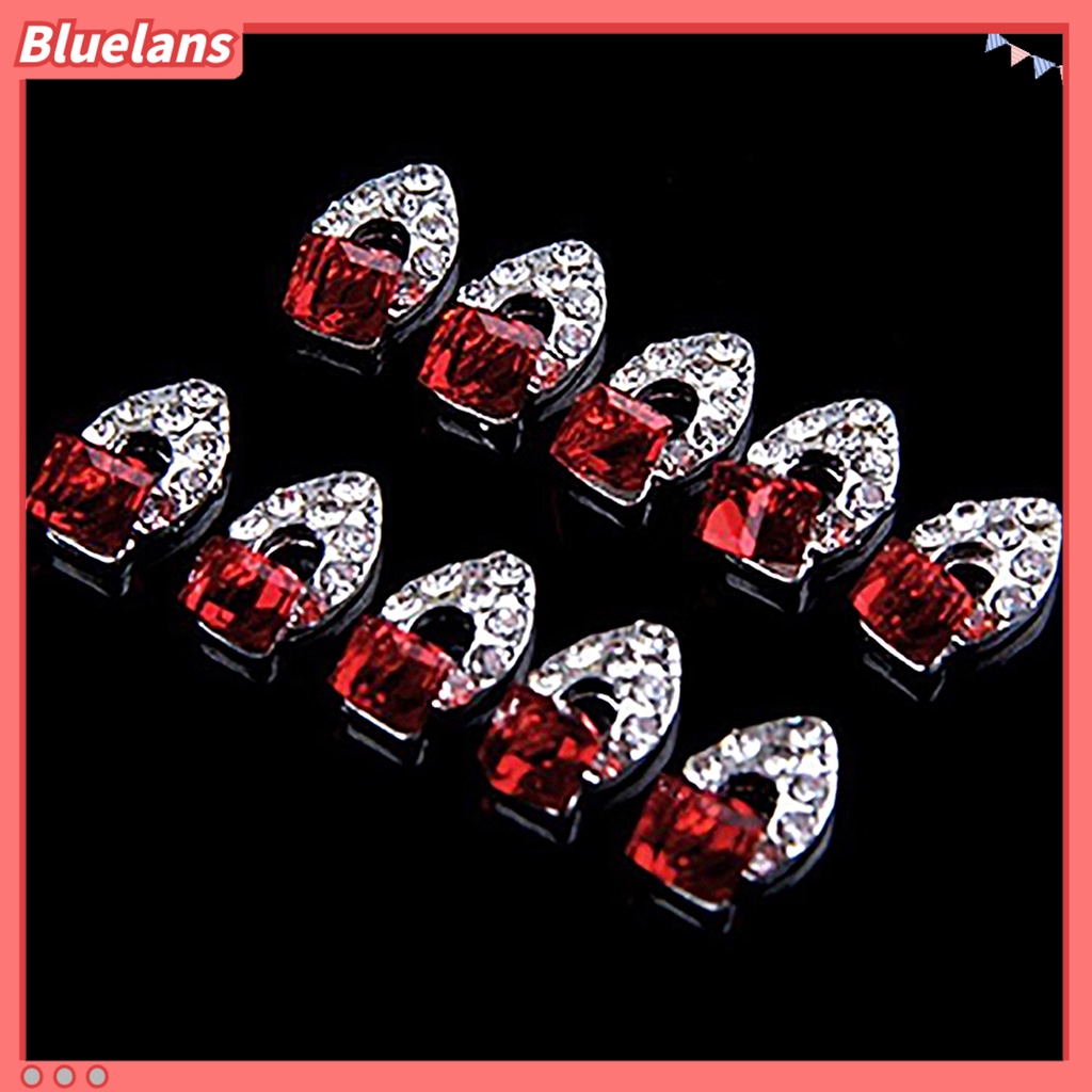[BLM] 10pcs Fashion Wanita 3D Glitter Berlian Imitasi Nail Art Stiker Tips DIY Dekorasi