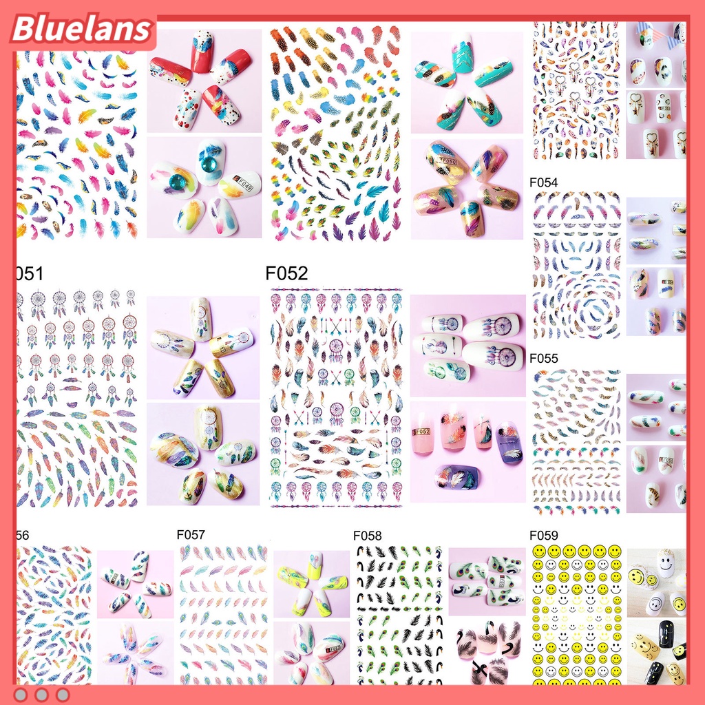 [BLM] Feather Decal Dream Catcher Kertas Cantik Fashionable Nail Art Sticker