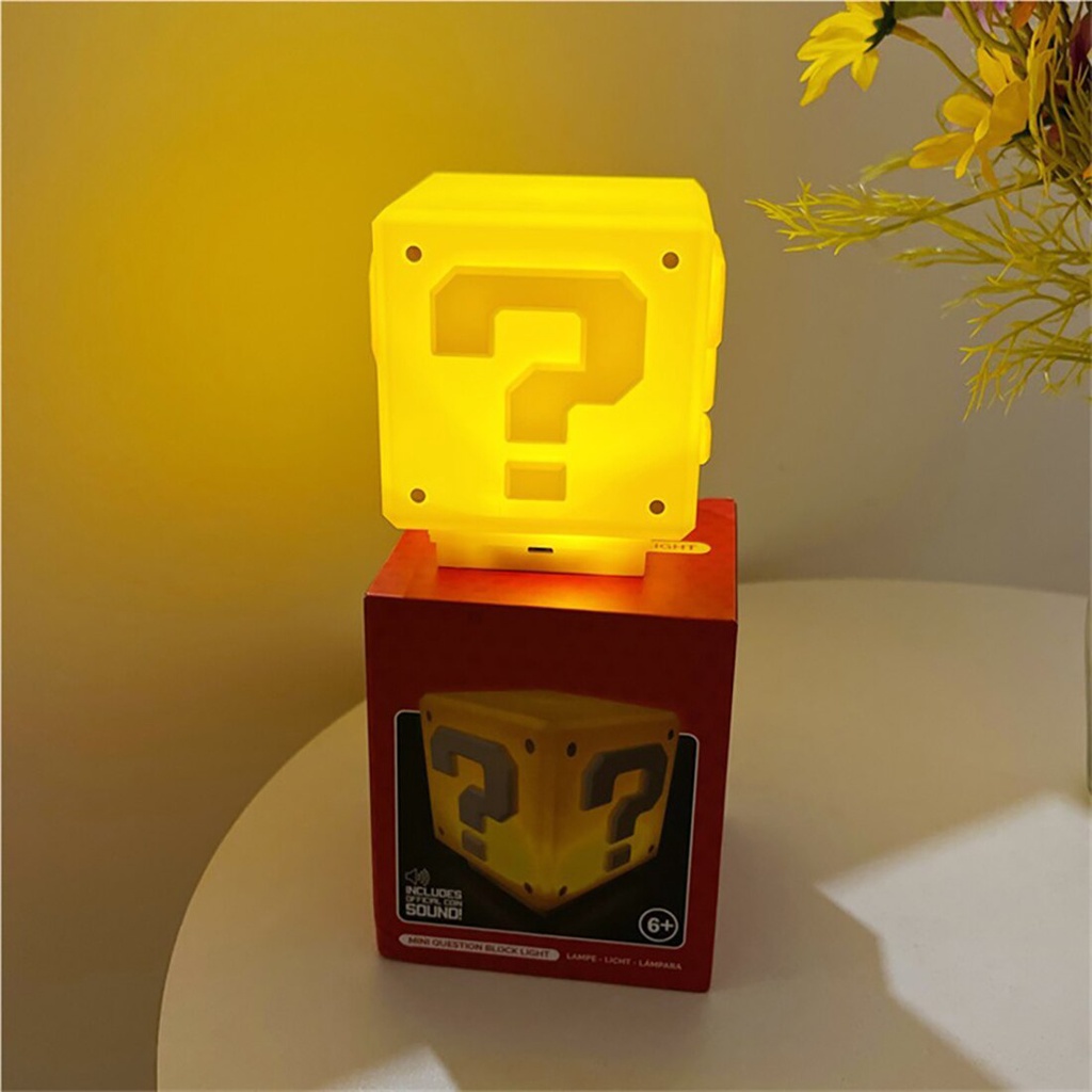 Super Mario Rechargeable Night Light Lamp Cute Led Desk Lamp Lampu Dekorasi Rumah Pencahayaan Dalam Ruangan Permainan Anak-Anak Pinggiran Hadiah