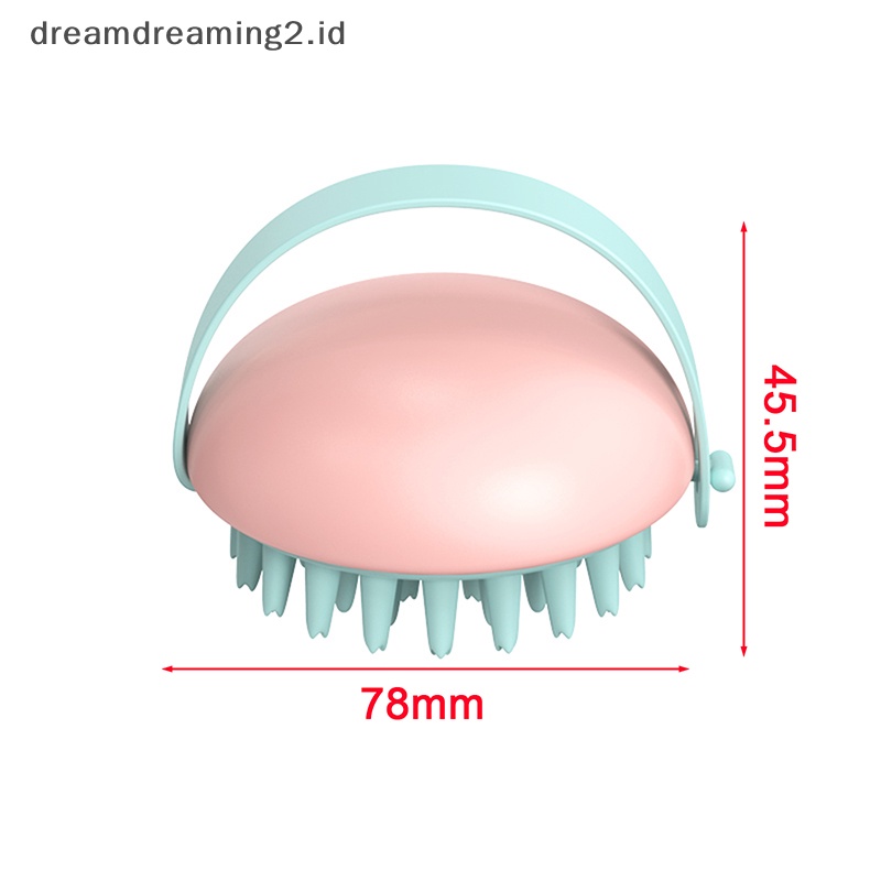 (drea) Wet&amp; Dry Sikat Keramas Hair Scalp Massager Silicone Head Brush Sisir Pijat Rambut //