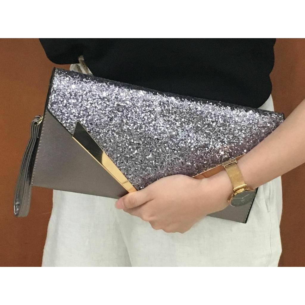 OS - Clutch Pesta Import - Dompet WANITA Murah - Tas Slempang - Clutch Pesta Blink 981 Import 3ruang