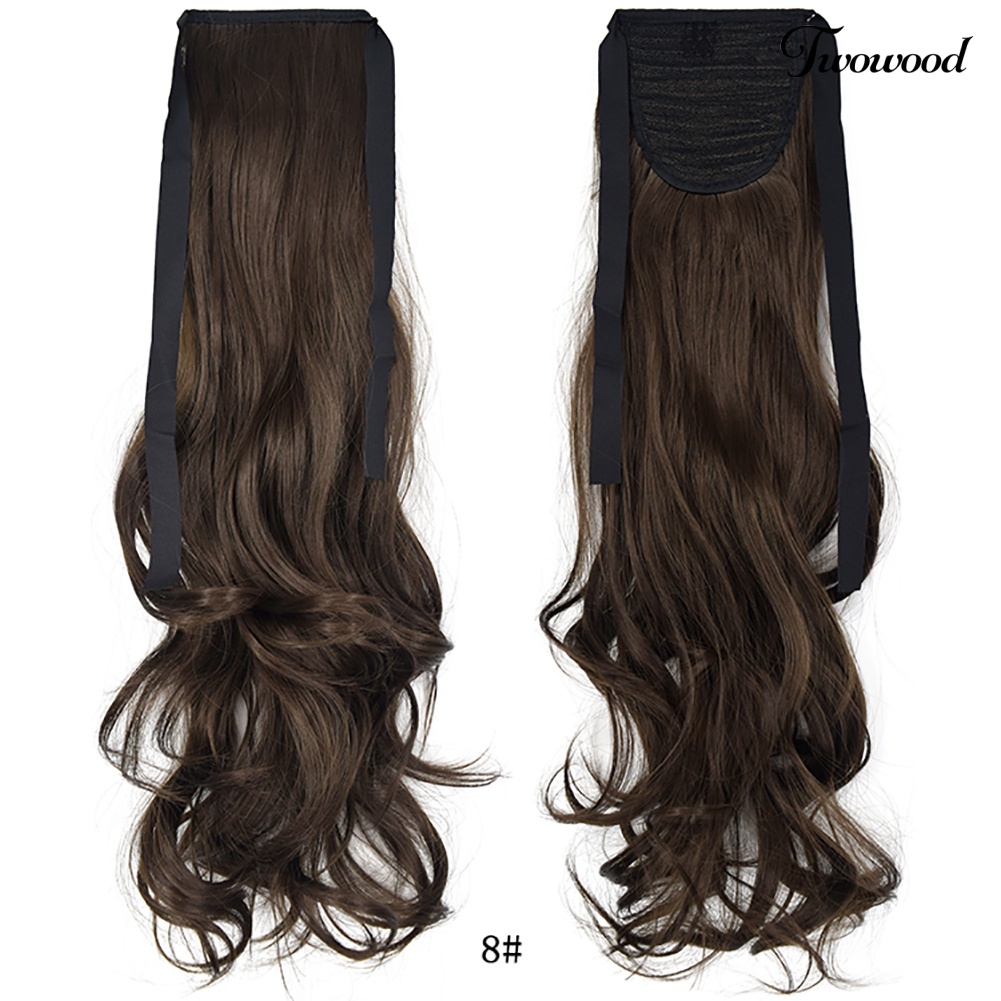 Twowood 20inch Serat Sintetis Klip in Curly Ponytail Wig Palsu Hair Extension Sopak