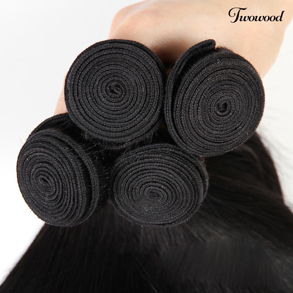 Twowood Realistis Wanita Sintetis Super Keriting Wig Panjang Ponytail Sopak Rambut Ekstensi