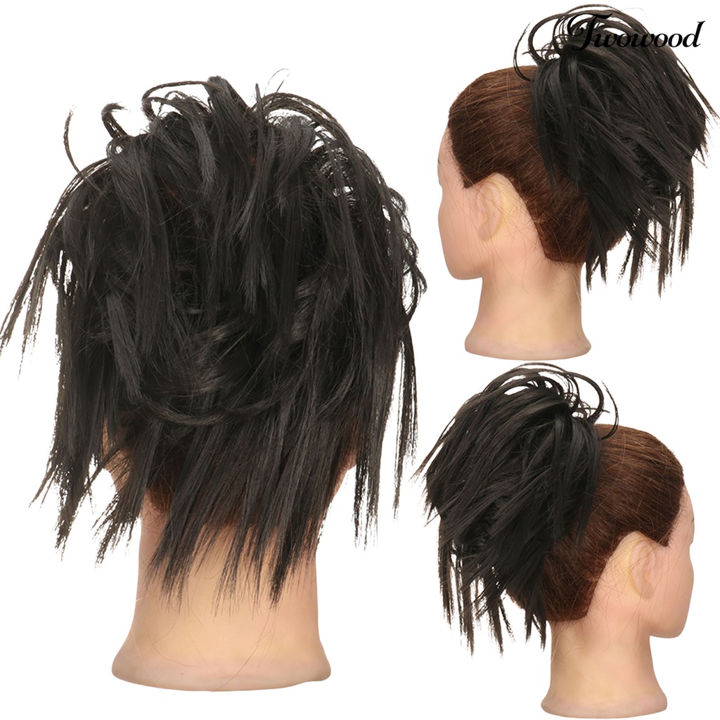 Twowood Wanita Wig Multicolor Alami Berbulu Indah Fashion Alat Makeup Suhu Tinggi Sutra Mengikat Palsu Ponytail Kepang Wig Untuk Rumah