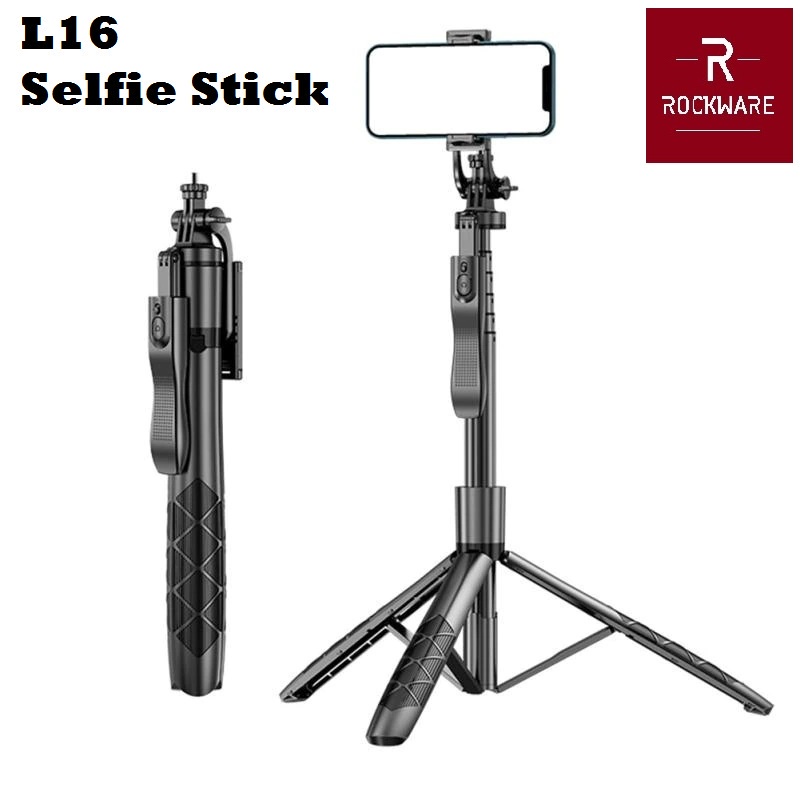 AKN88 - ROCKWARE L16 - Tripod Tongsis Selfie Stick Hand-held Stabilizer