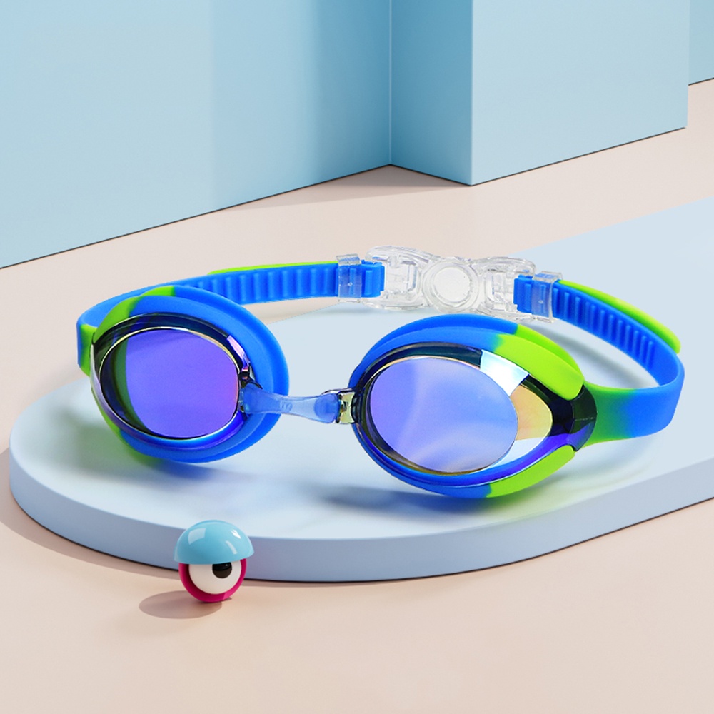 Kacamata Renang Anak Warna Warni HD Tahan Air Dan Anti Kabut Fashionable Swimming Goggles Anak Laki-Laki Dan Perempuan