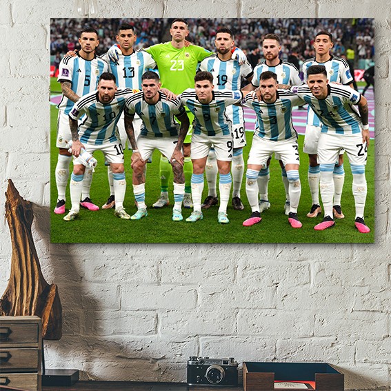 Poster Lionel Messi Argentina World Cup 2022 Winners Piala Dunia 10