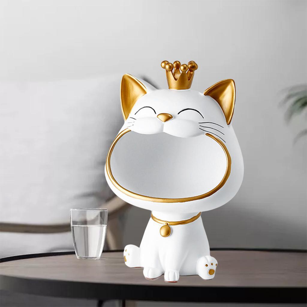 Huit Patung Kucing Keberuntungan Feng Shui Figurine Kunci Penyimpanan Serba Serbi Home Decor