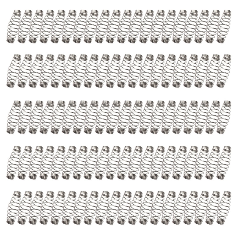 Matahari 100Pcs Pengait Pancing Spring Carps Fishing Hook Steel Swivels Spring Single Circle