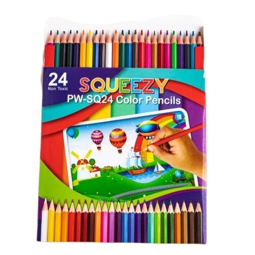 

Pensil Warna Panjang Squeezy 24 Warna / Colour Pencil PW-SQ24