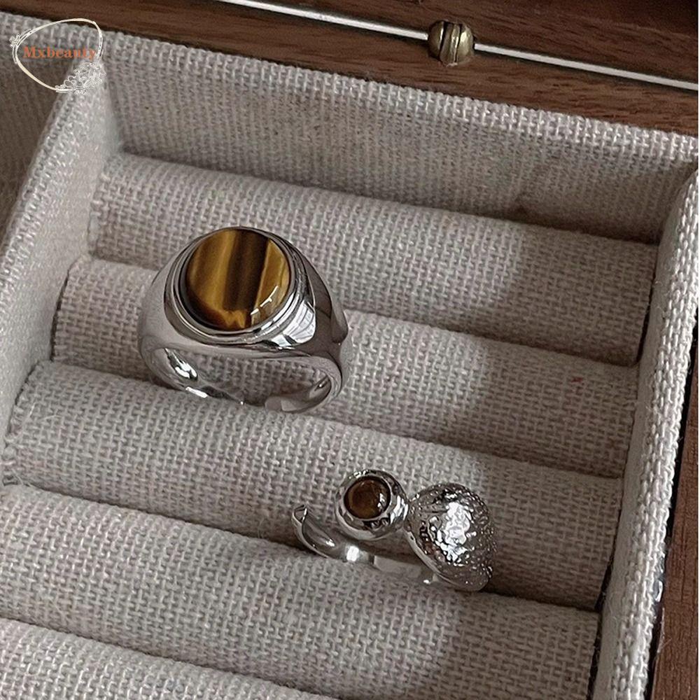 Mxbeauty Wanita Pembukaan Cincin Keren Adjustable Fashion Perhiasan Jari Cincin Niche Desain Gadis Hadiah Gadis Y2k Ring