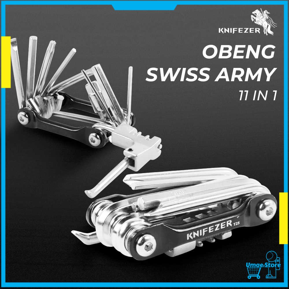 KNIFEZER Obeng Set Swiss Army EDC 11 in 1 - T25 [100% ORIGINAL]