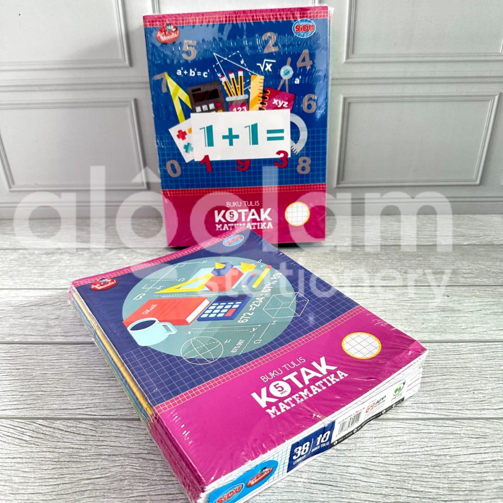 

10 PCS SATU PACK Buku Tulis Kotak Kecil Matematika Sidu Strimin Sinar Dunia