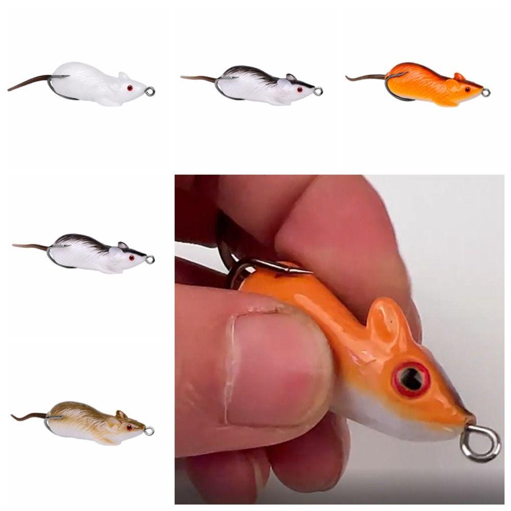 AUGUSTINA Agustinina Memancing Umpan Tikus Ikan Kecil Lure Simulasi Tikus Lure Little Thunderfrog Mouse Double Hook Bionics Mouse Buatan Memancing Umpan Mouse Fishing Lure