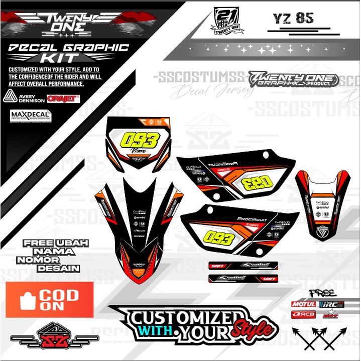 Rbt bebekstd yz85 procirc 0722 decal RBT ⭐JUPITER VEGA NEW YAMAHA motor trail HONDA REVO full body d