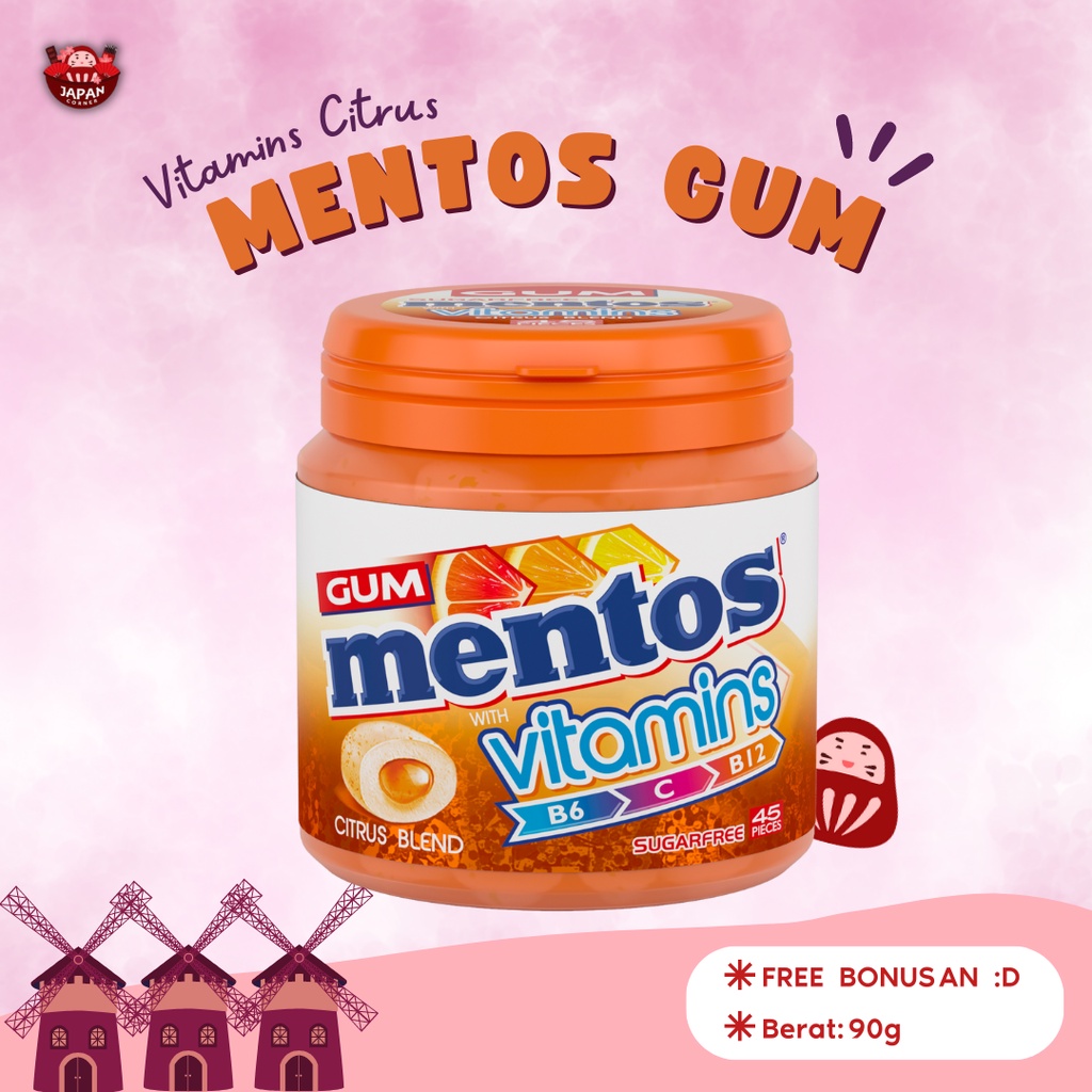 Mentos Gum Vitamins Citrus