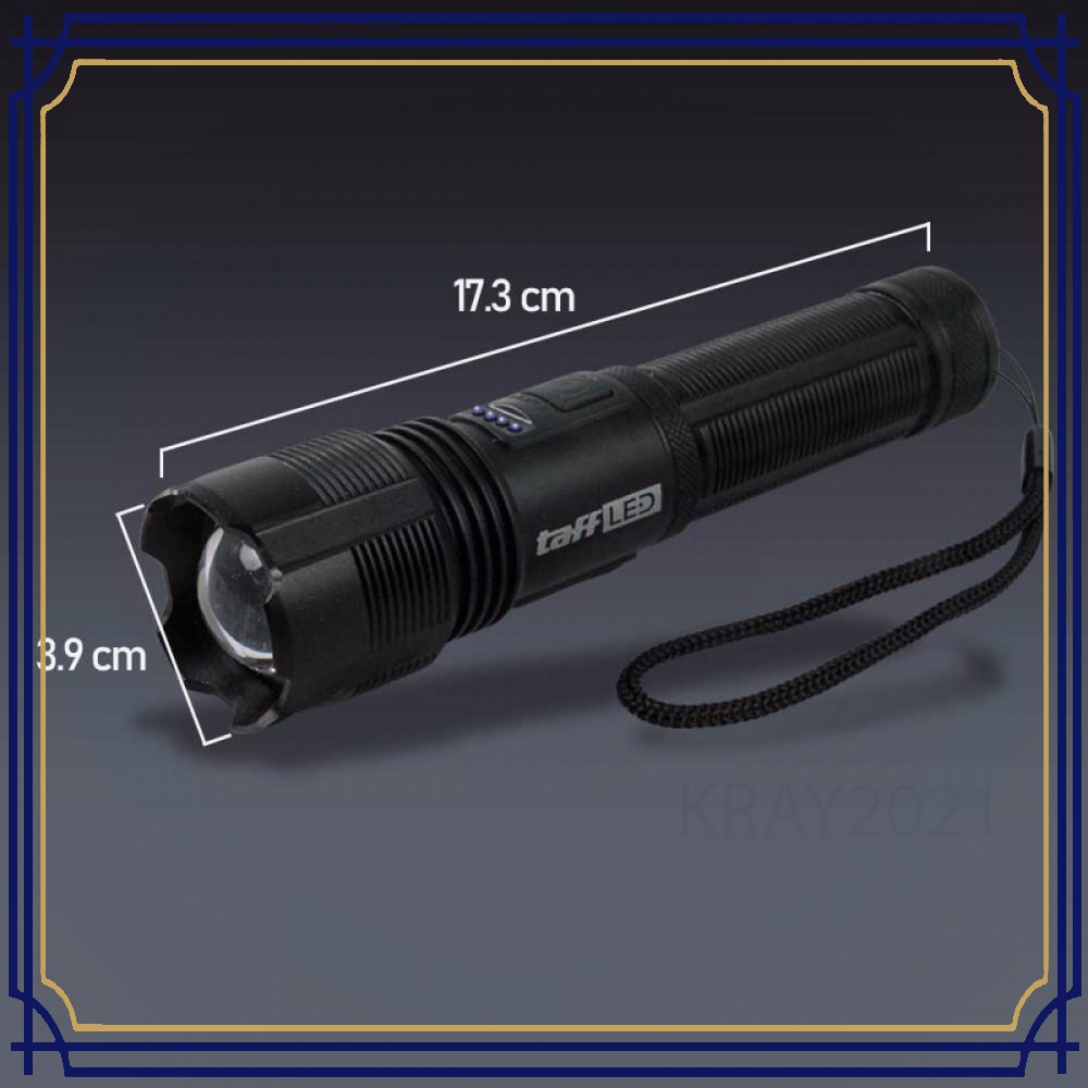 Senter LED Zoomable XHP70 400 Lumens with Battery - P7