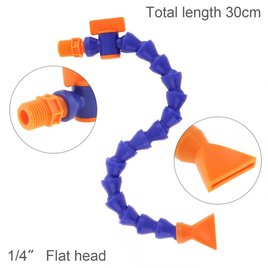 Nozzle Flat/Roundtabung Pendingin Minyak Air Flexible Bahan Plastik Dengan Saklar Untuk Mesin CNC/Milling/Bubut