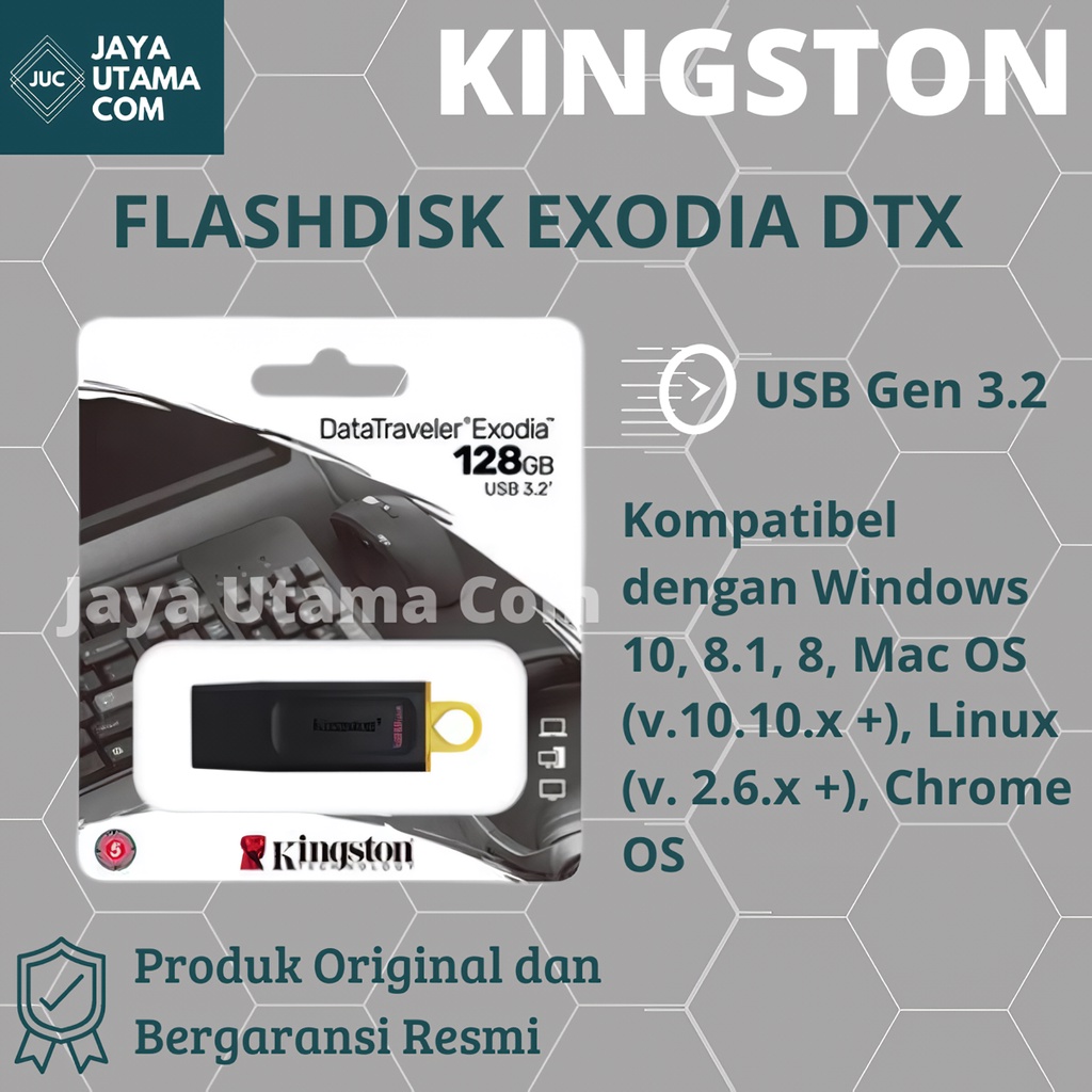 Flashdisk Kingston USB 3.2 DT Exodia 32GB/64GB/128GB ORIGINAL