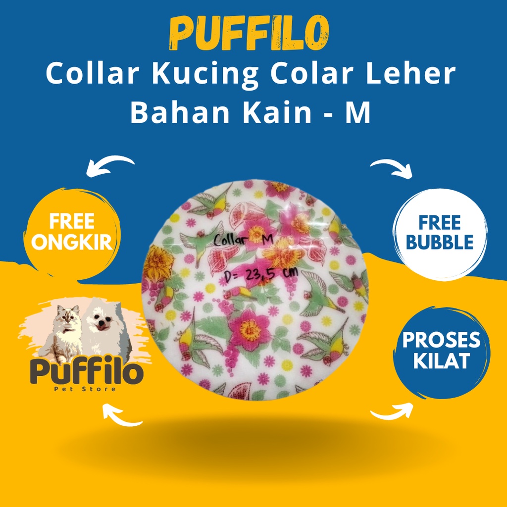 Collar Kucing Bahan Kain Penutup Kepala Anabul