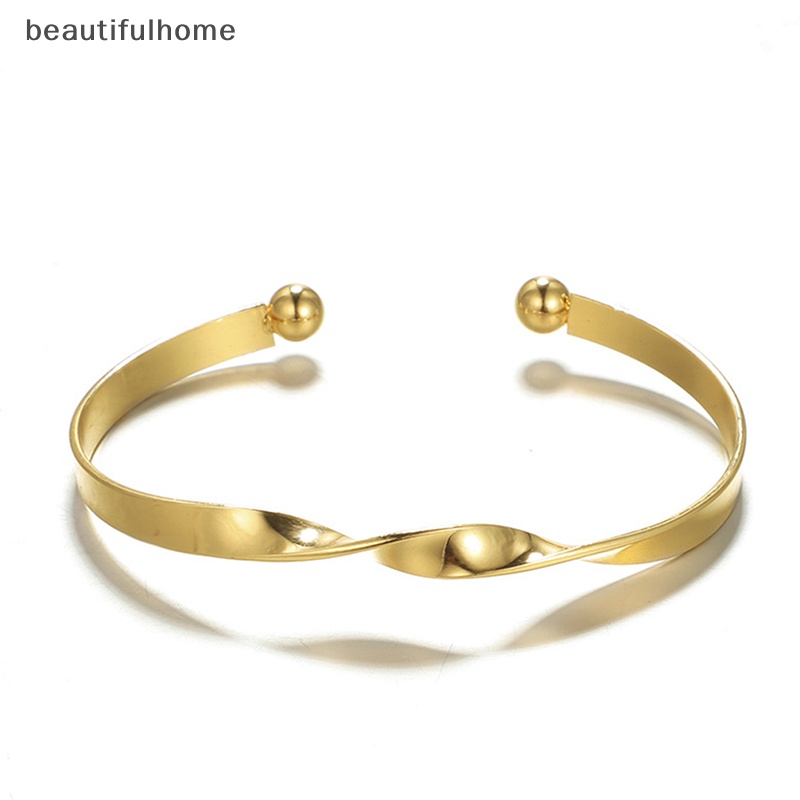 {beautifulhome} 4pcs /set Gelang Rantai Geometris Untuk Wanita Charm Bangles Fashion Perhiasan Hadiah.