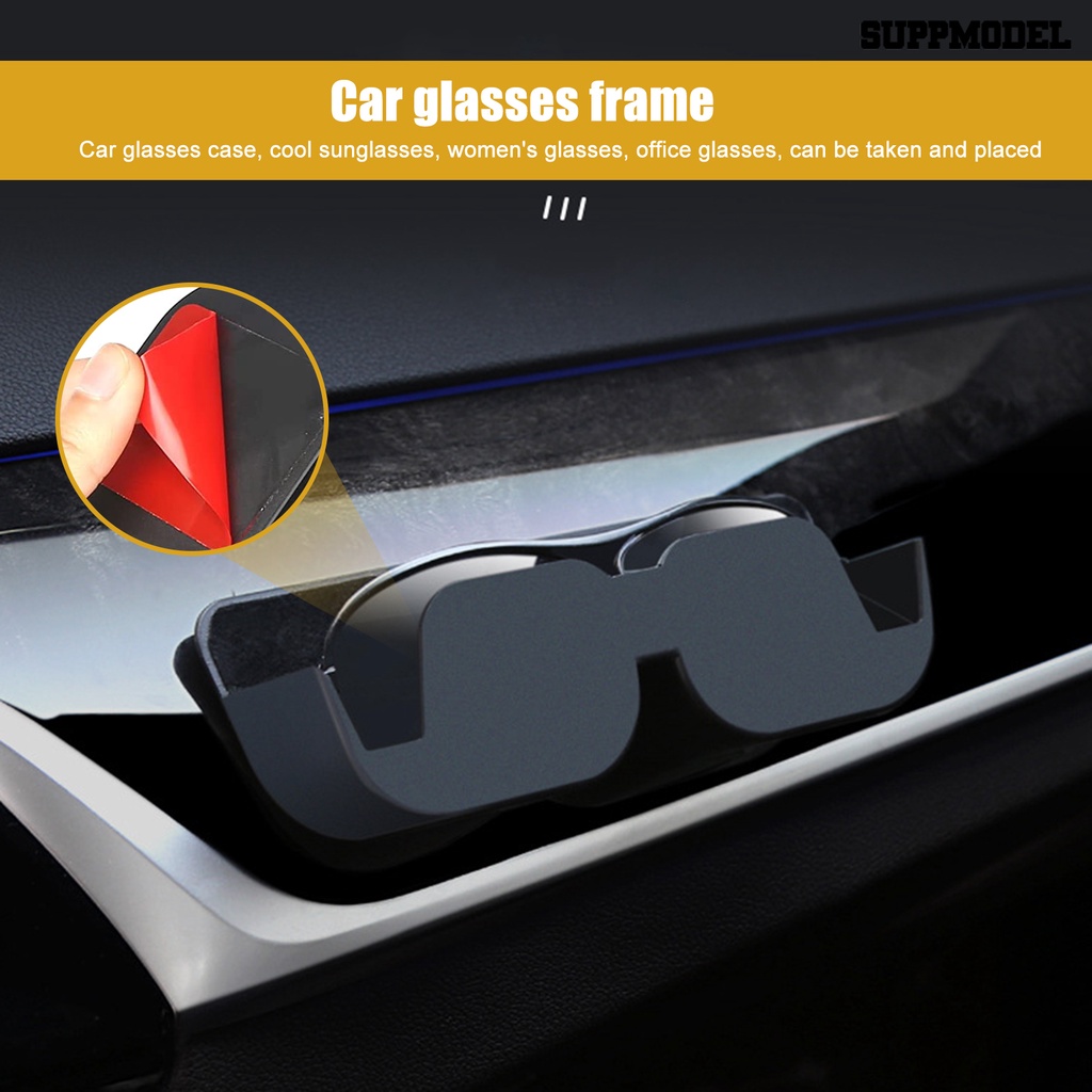 [SM] Car Glasses Case Tempat Penyimpanan Kacamata Mobil Self-Adhesive Dengan Felt Padding Car Glasses Case Storage Box