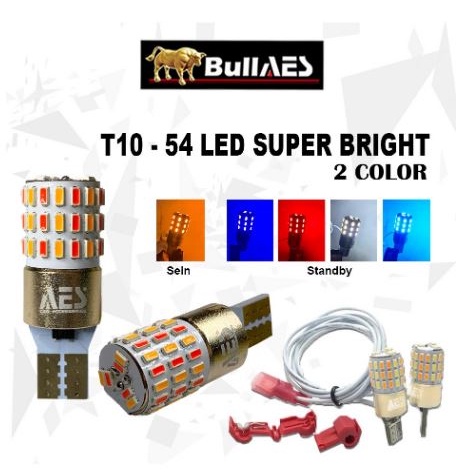 LAMPU LED T10 2 IN 1 SEIN SENJA 54 LED SUPERBRIGHT MERK BULLAES