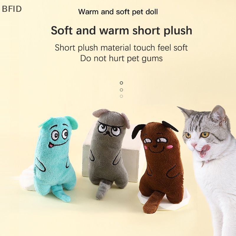 [BFID] Mainan Kucing Lucu Lucu Interaktif Plush Cat Toy Teeth Gerinda Catnip Rattle Paper Toys Kitten Mengunyah Mouse Toy Aksesoris Hewan Peliharaan [ID]