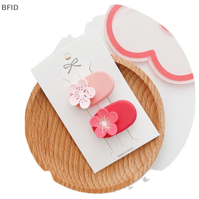 [BFID] 2pcs Korea Kawaii Princess Hair Pin Pita Rambut Elastis Tulip Pink Untuk Anak [ID]