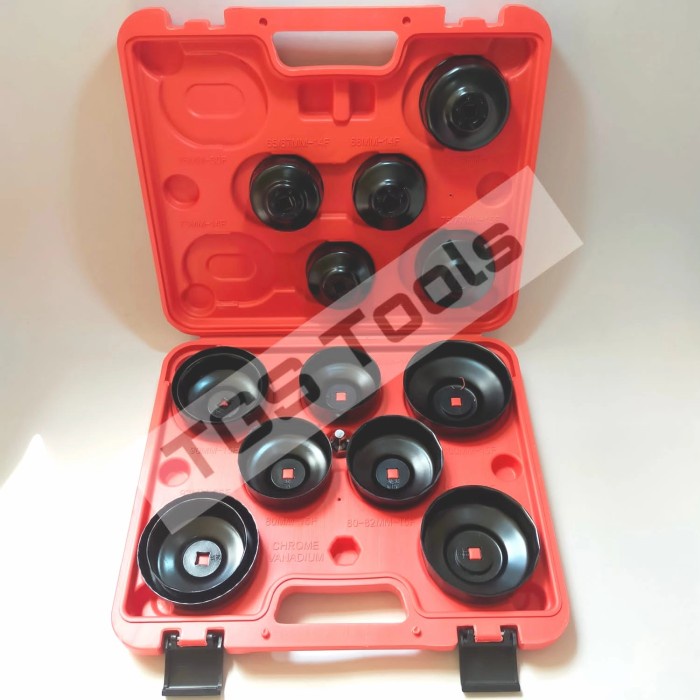 Kunci Oli Filter Mangkok - Kunci Filter Oli Cup Set 14 PCS - WIPRO