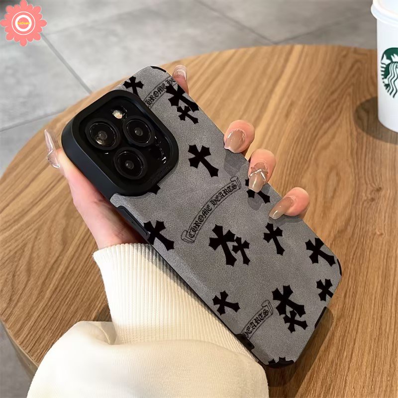 Trendy Merek NY Mewah Tekstur Kulit Case Kompatibel Untuk iPhone 7Plus 8Plus 11 14 12 13 Pro MAX 7 8 Plus XR X XS MAX Silicon Tpu Lembut Shockproof Phone Cover