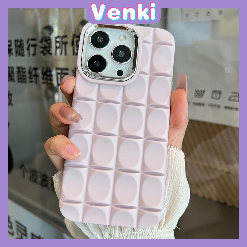 VENKI - Untuk iPhone 11 iPhone Case Kotak-kotak Kental Polos Case TPU Soft Shockproof Airbag Case Multicolor Sederhana Kompatibel dengan iPhone 14 13 Pro max 12 Pro Max XR 7Plus 8Plus