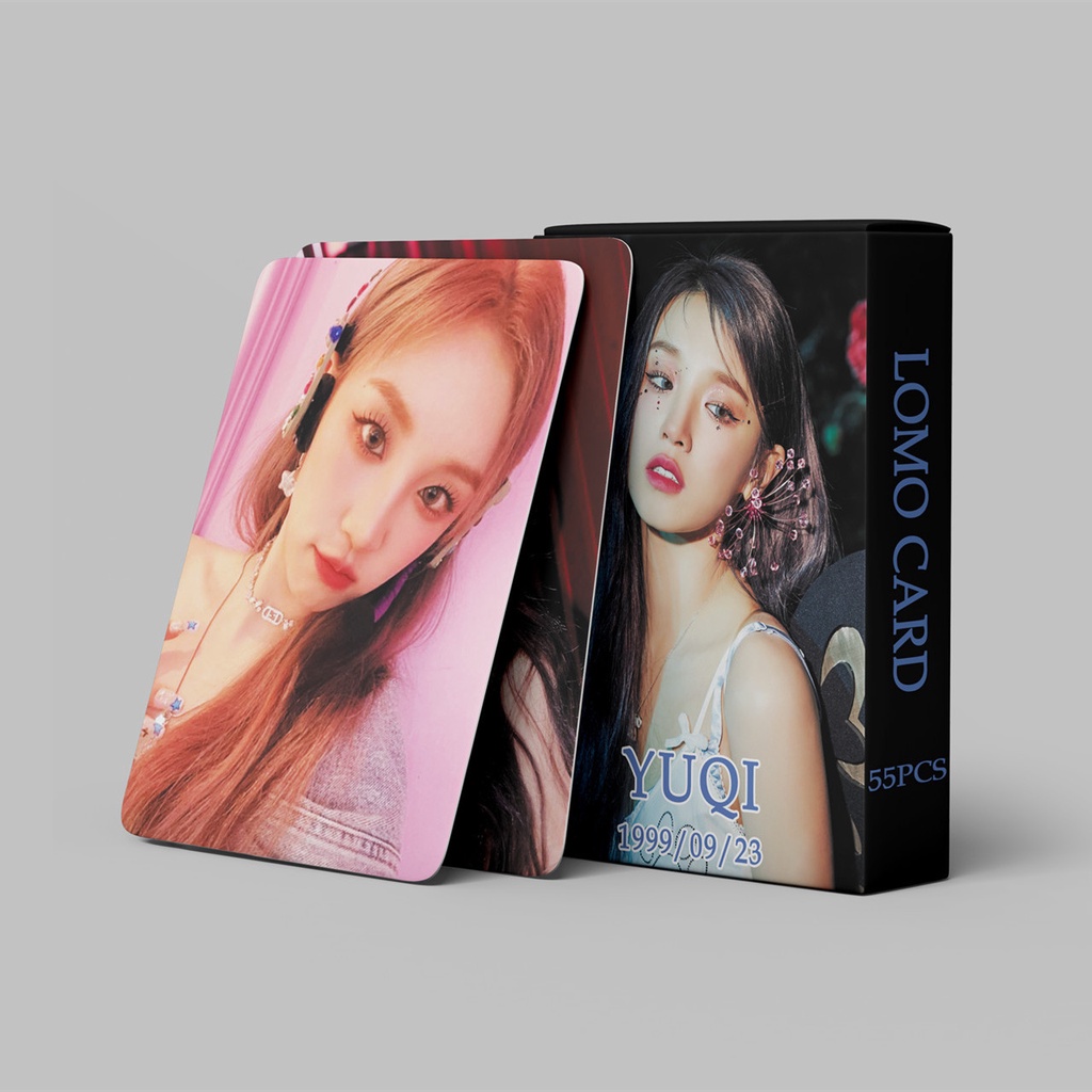 55pcs /box YUQI (G)I-DLE Photocards Album I FEEL Lomo Cards GIDLE Kpop Postcards