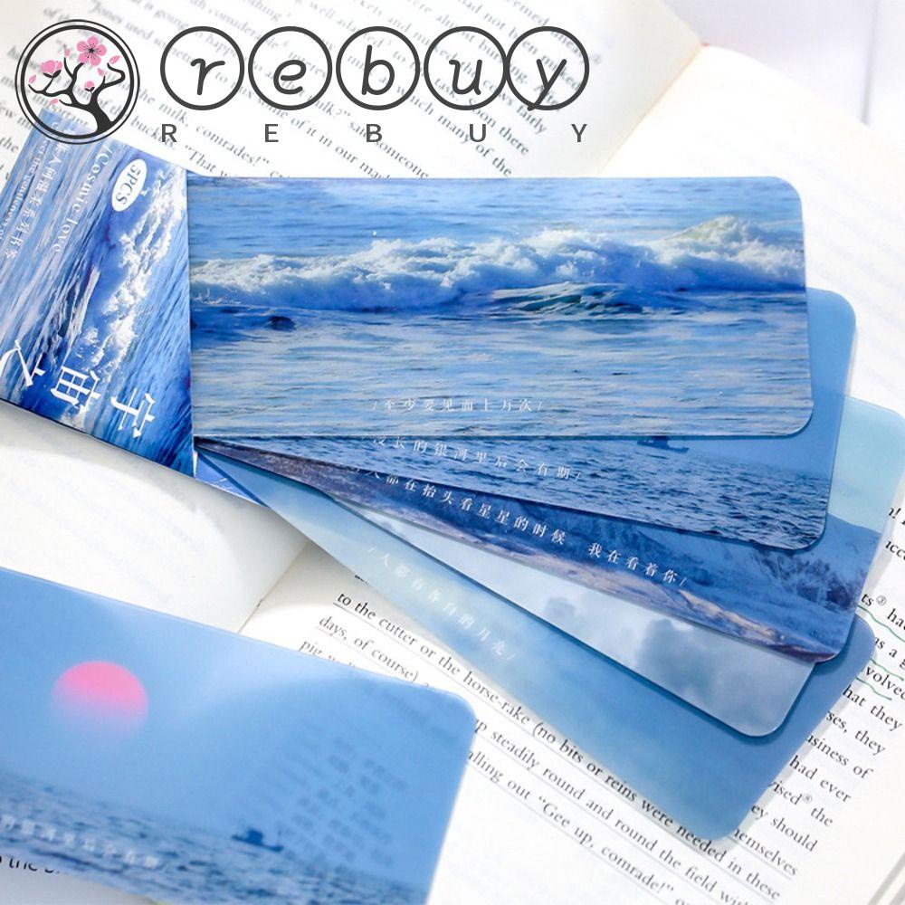 Rebuy Tembus Bookmark Siswa Alat Tulis Perlengkapan Sekolah Halaman Holder Landscape INS Style Aesthetics Reading Assistant