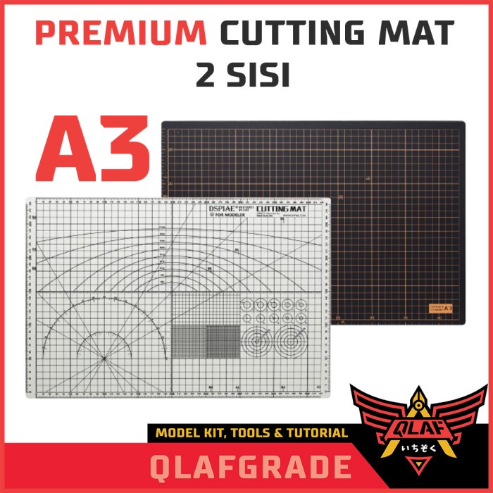 

NEW SALE !!! PREMIUM CUTTING MAT A3 - 3 LAYER 2IN1 double side alas potong gundam