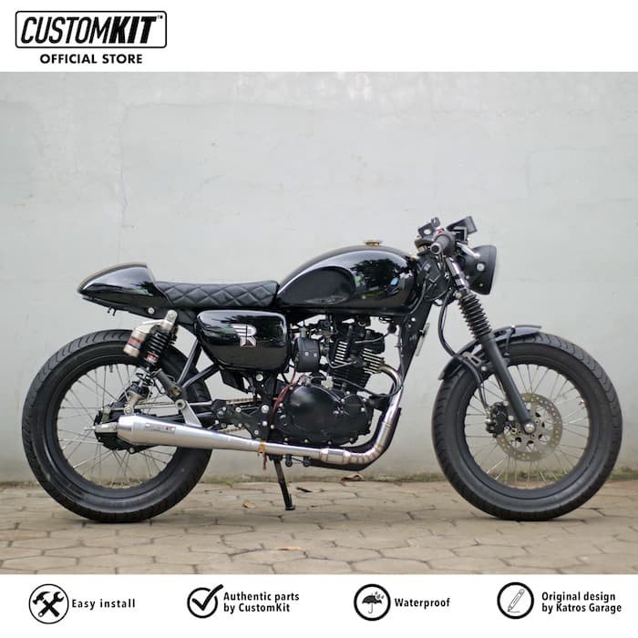 Hornet/Buntut Tawon untuk Kawasaki W 175 - Silver TERMURAH