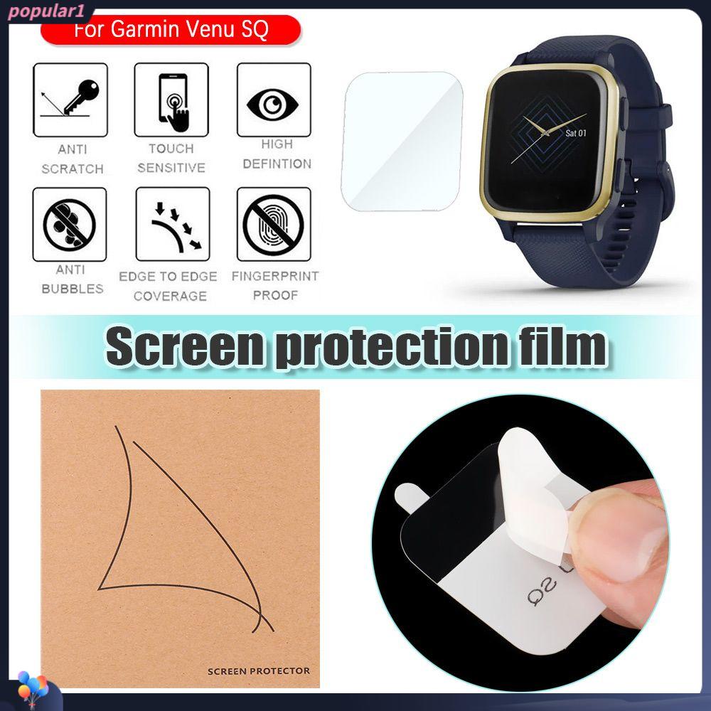 POPULAR Populer Film Pelindung Aksesoris Pengganti Bening Tahan Benturan Bahan Kaca Tempered Lembut Untuk Garmin Venu SQ SQ Music