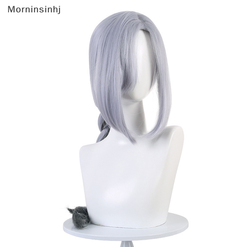 Mornin Game Genshin Impact Shenhe Cosplay Wig Warna Biru Putih Kepang Panjang Rambut 80cm id