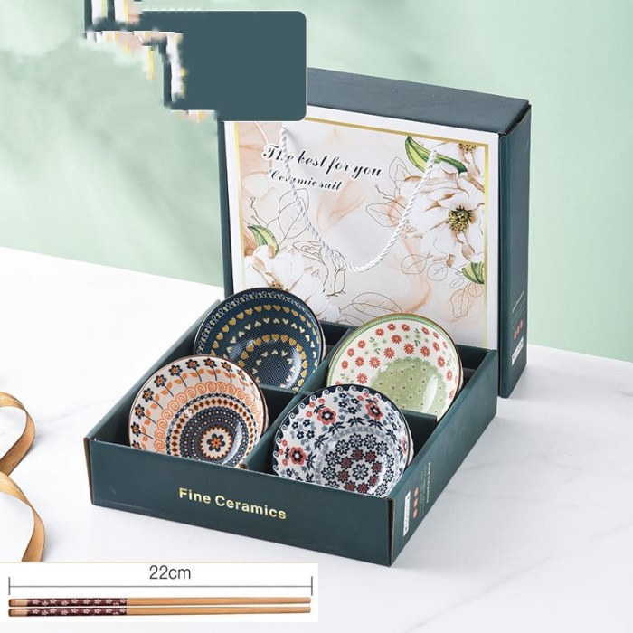 Kingsbakeware Mangkok set keramik Souvenir Mangkok set Japaness Style Baru