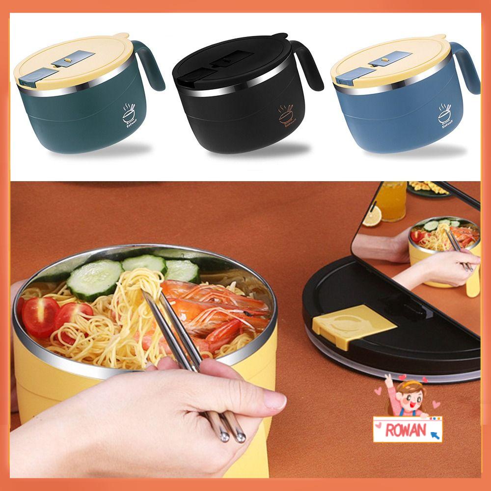 R-FLOWER Lunch Box Portable Stainless Steel Untuk Pelajar Pekerja Kantor Wadah Makanan