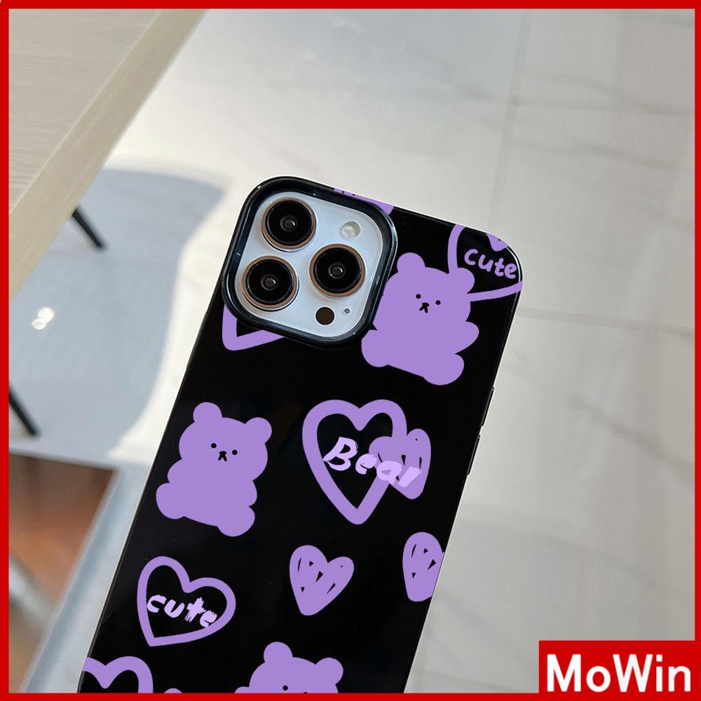 Case iPhone 14 Pro max iPhone Case Hitam Glossy TPU Lembut Shockproof Perlindungan Kamera Lucu Setan Ungu Kompatibel dengan iPhone 13 Pro max 12 Pro Max 11 xr xs max 7Plus 8Plus