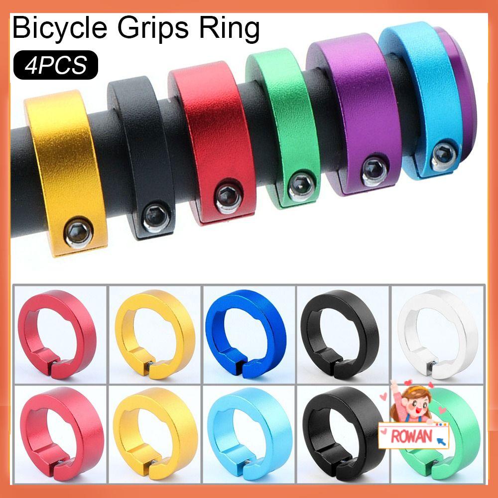 R-FLOWER 4pcs Grips Sepeda Cincin Aneka Warna Paduan Aluminium Bersepeda Aksesoris Sepeda Stang Grip