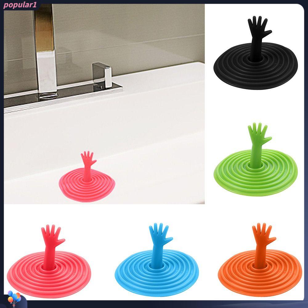 POPULAR Populer Sumbat Bathtub Praktis Silikon Aksesori Kamar Mandi Wastafel Hair Stopper Untuk Dapur