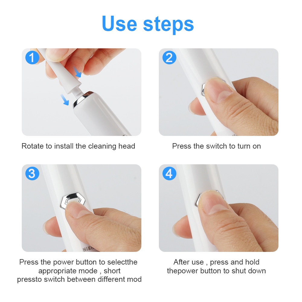 2 in 1 Electric Ultrasonic Sonic Dental Scaler USB Toothbrush Tooth Cleaner IPX7 Waterproof Whiten Teeth Tartar Remover Tool FREE 5 Aksesoris